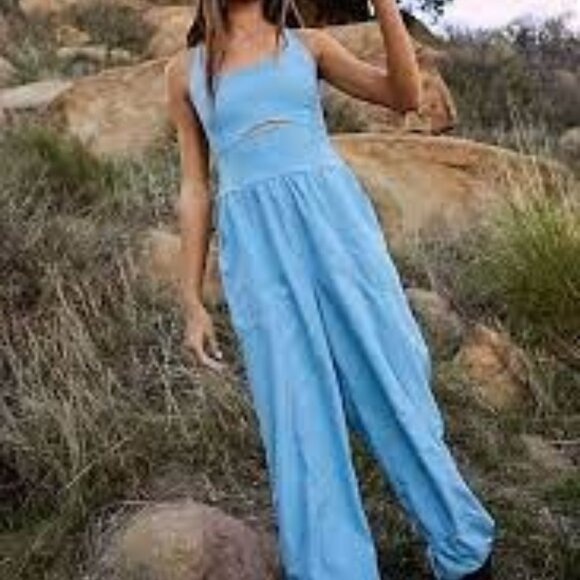 NWT Free People Righteous Onesie in Falling Water Size XS